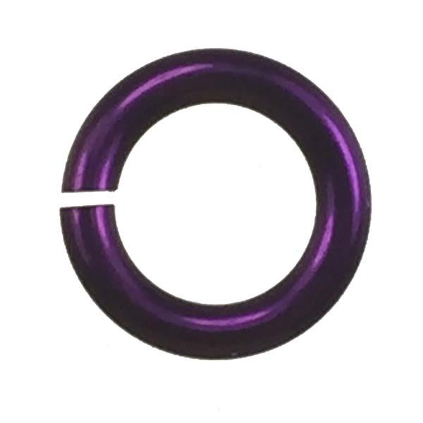 Orchid Purple 18 gauge 6.5MM OD Open Anodized Aluminum Jump Ring