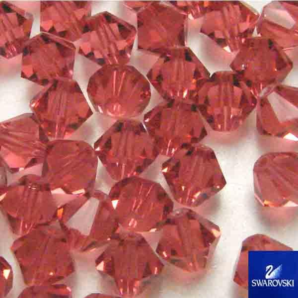 Padparaska 6MM Swarovski Bicon