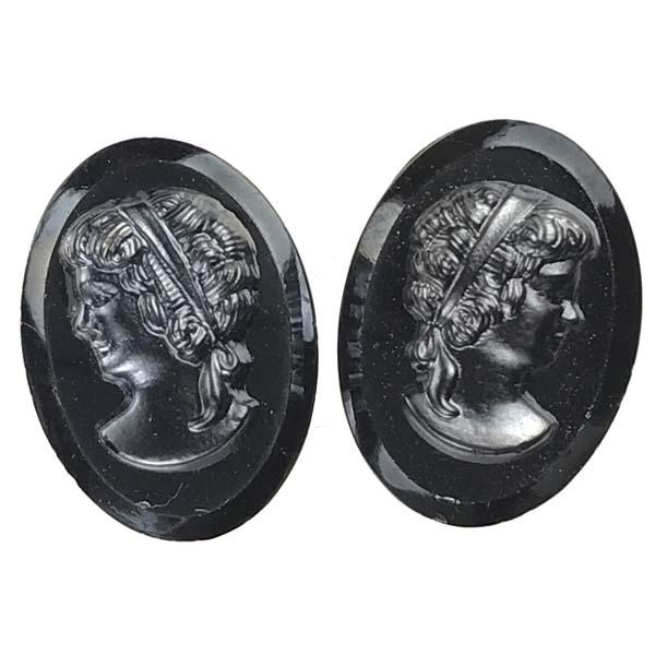 Paired Hematite Cameo 18X13MM