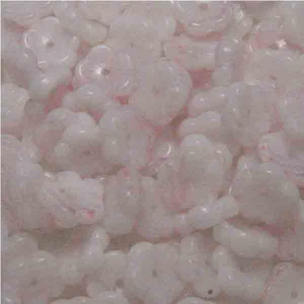 Pale Pink With Crystal 8X3MM Flower Blossom Rondelle