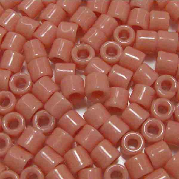 Peach 6MM Vintage Tile Bead