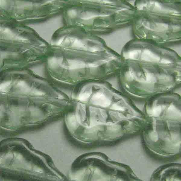 Peridot 12x10MM Veined Leaf