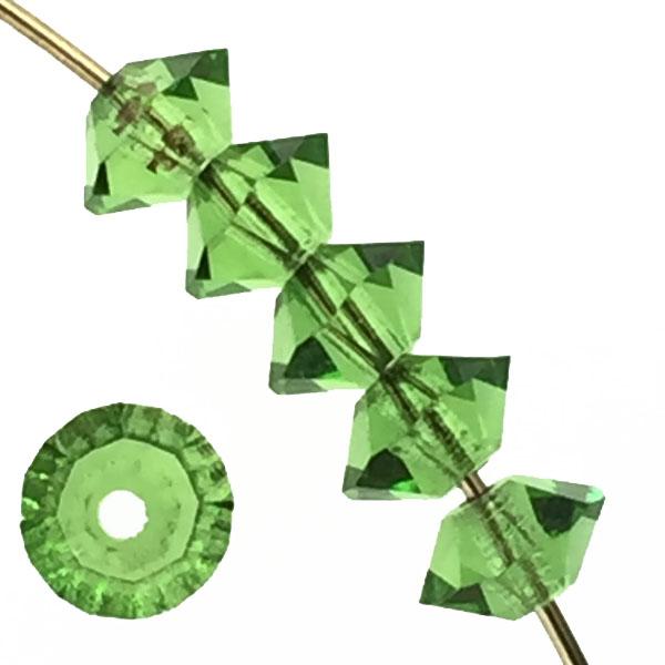 Peridot 5x3MM Swarovski Bicone Spacer Bead Art. 5305