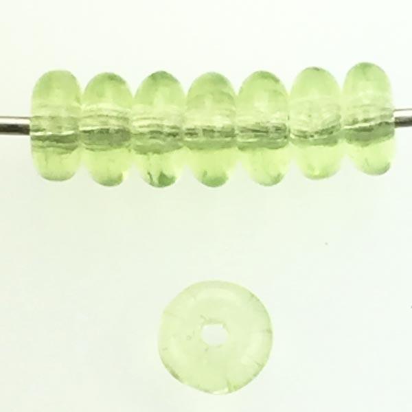 Peridot Belly Rondelle 4x2MM
