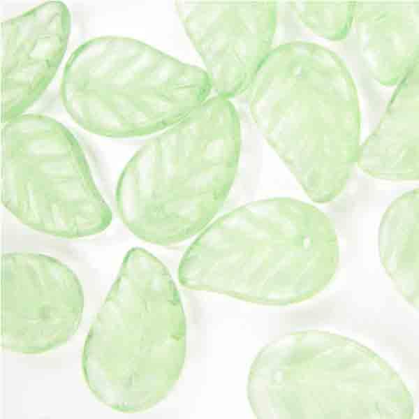 Peridot Leaf 14X9MM Front to Back Hole