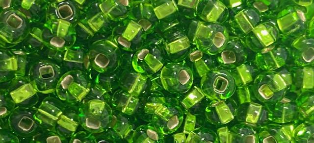 Peridot Silver Lined 6/0 Seed Bead