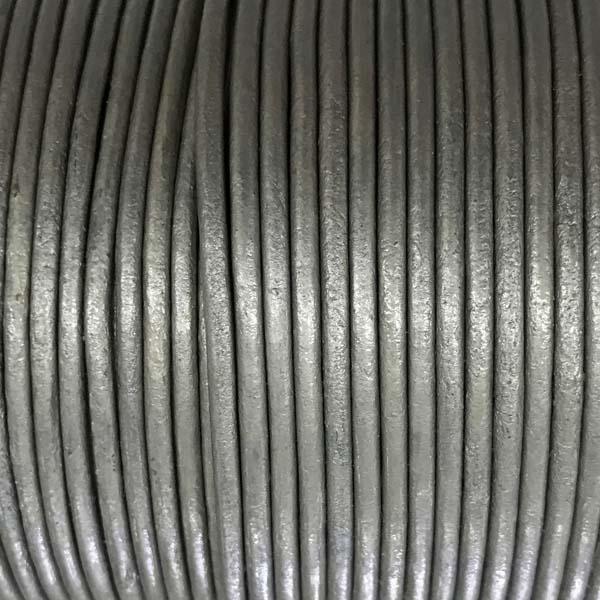 Pewter 2MM Leather Cord