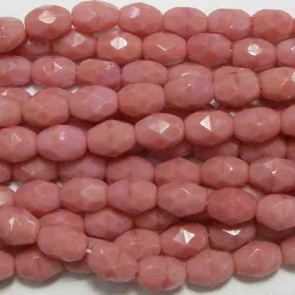 Pink 7x5MM Fire Polish Oval