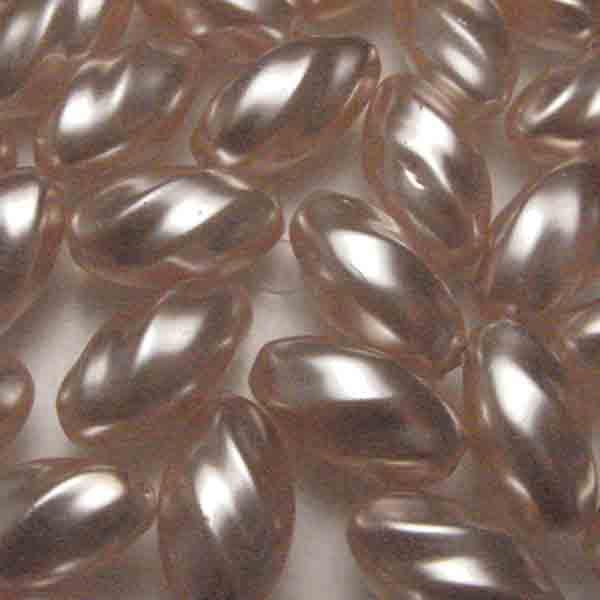 Pink Pearl 9X6MM Twisted Oval