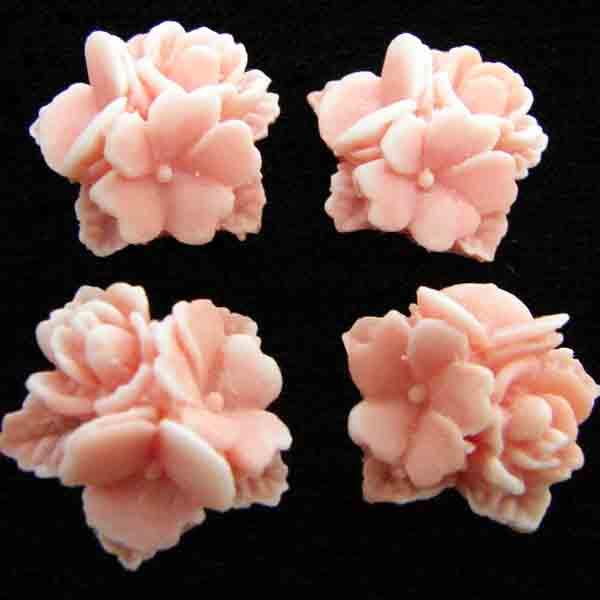 Pink and White 2 Tone 16MM Acrylic Flower Cluster