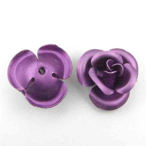 Purple 10MM Aluminum Rose