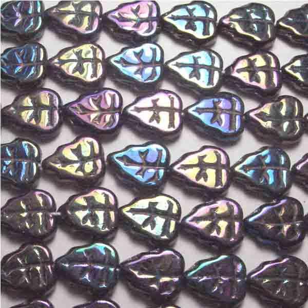 Purple Iris 11x9MM Leaf