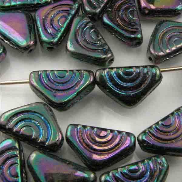 Purple Iris 12x7MM Inverted Triangle With Arc Details