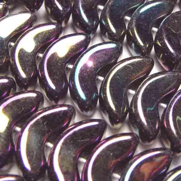 Purple Iris 14x6MM Crescent Wing