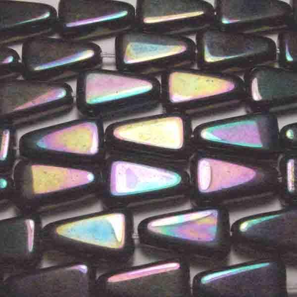 Purple Iris 16x10MM Triangle Bead