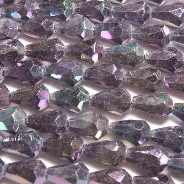 Purple Iris Fire Polish Tear 10x7MM