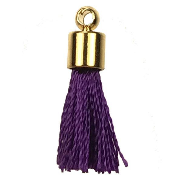 Purple With Gold Plate 17MM Tassel