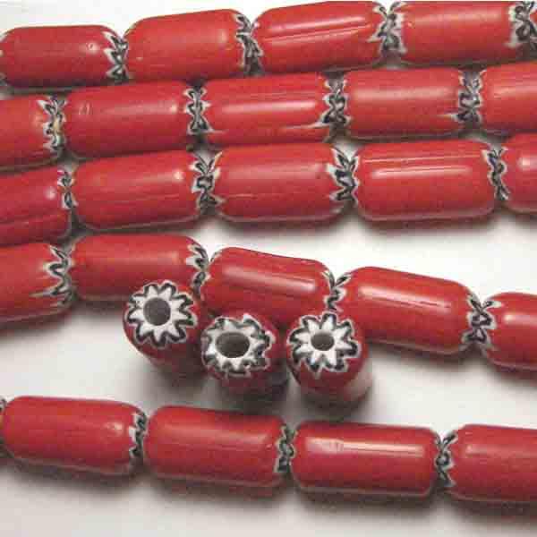Red 19x9MM Chevron Cylinder Tube