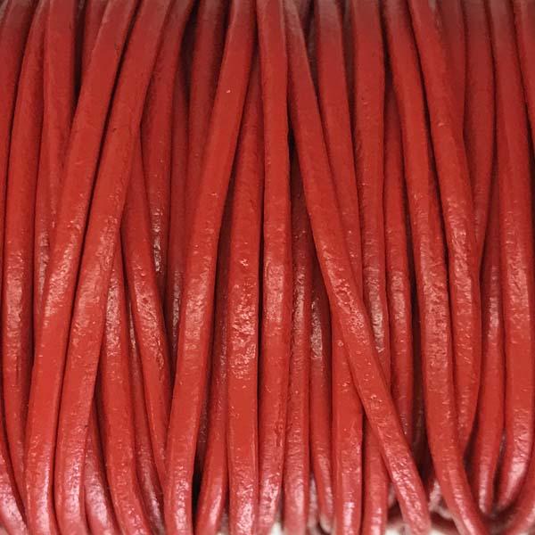 Red 2MM Leather Cord