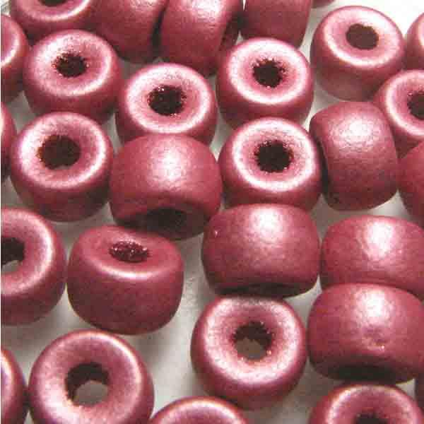 Red 6X9MM Satin Metallic Crow Bead