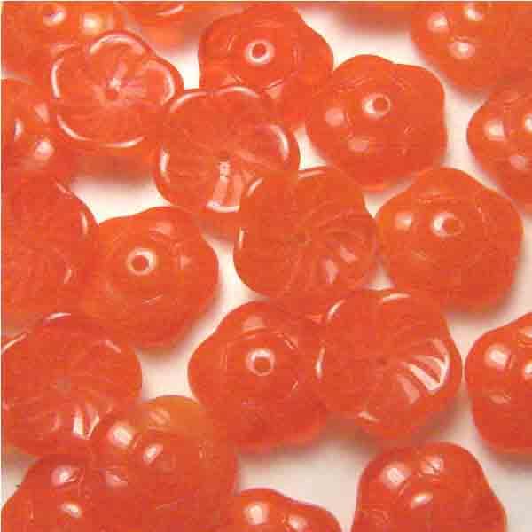 Red Orange Opal 11.5x4.5MM Flower Blossom