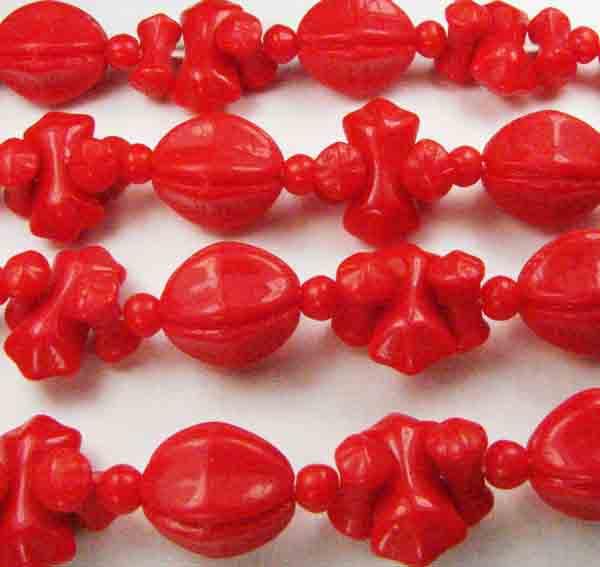 Red Vintage Czech Berry Beads