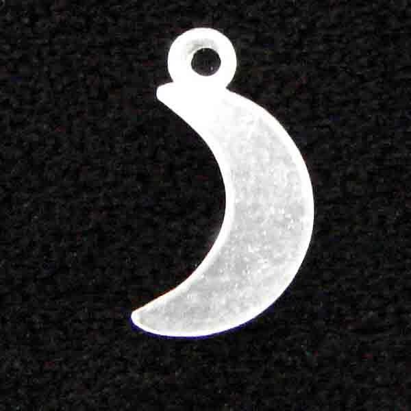 LEFT Facing Sterling Silver 12X7MM Crescent Moon