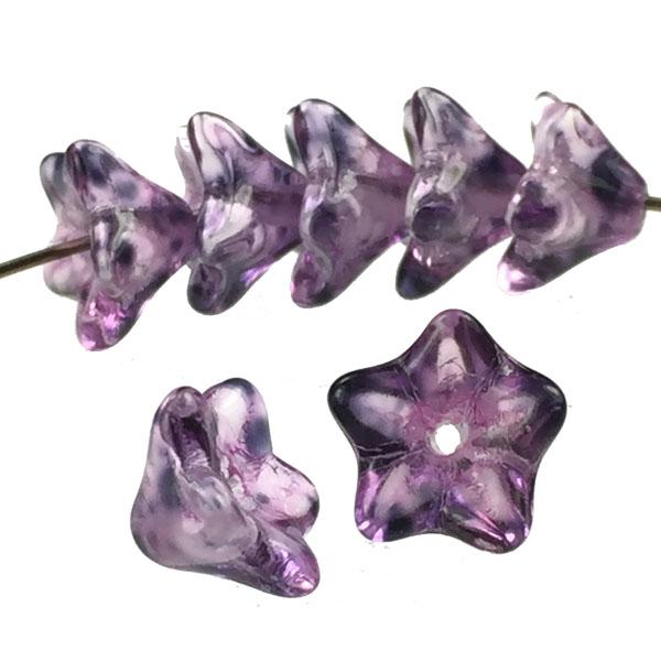 Rose/Amethyst Specks Day Lily 6X8MM