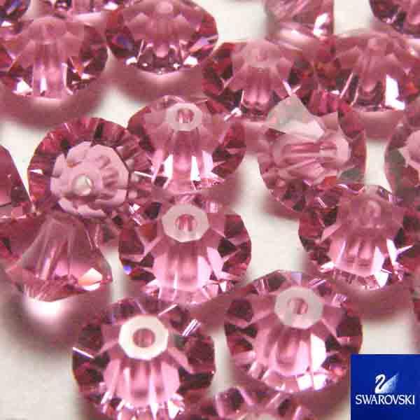 Rose 6X4MM Cut Swarovski Flat Bicone Art. 5305