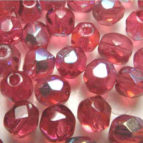 Rose Ab 6MM Fire Polish Ball