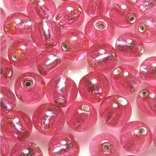 Rose Ball 8MM With Silver Foil