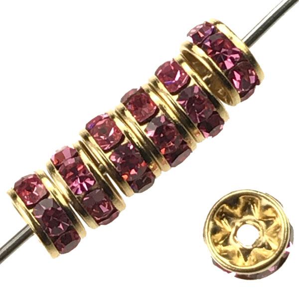 Rose Gold 5MM Swarovski Rhinestone Rondelle