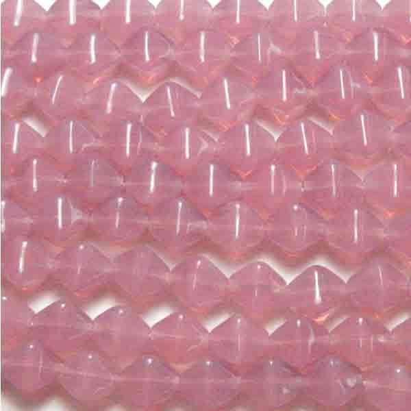 Rose Opal 6MM Square Bicone