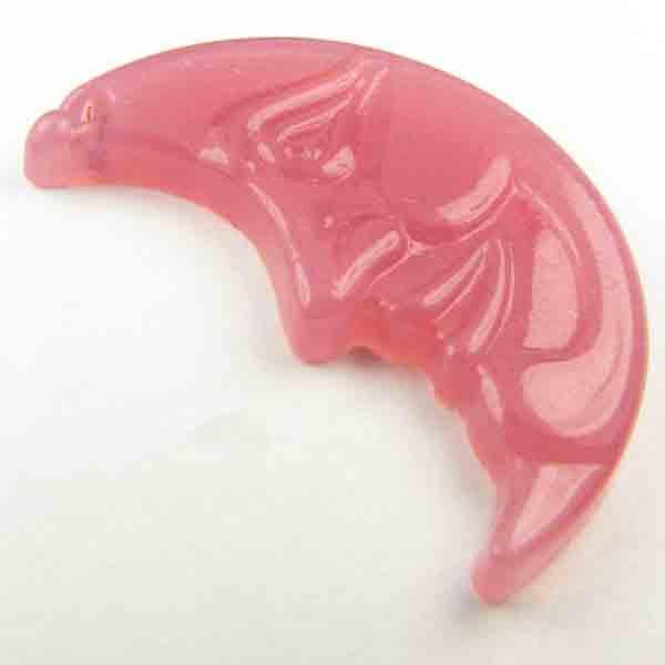 Rose Opal Moon Face 26x15MM