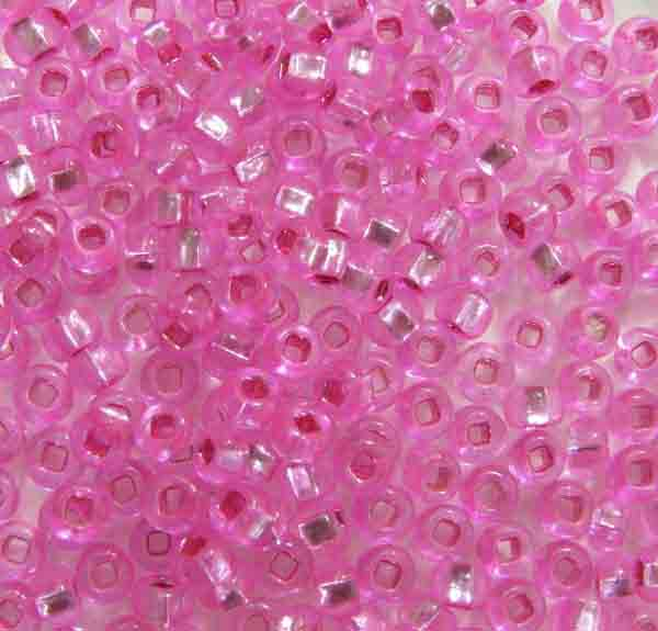 Rose Silver Lined 6/0 Seed Bead