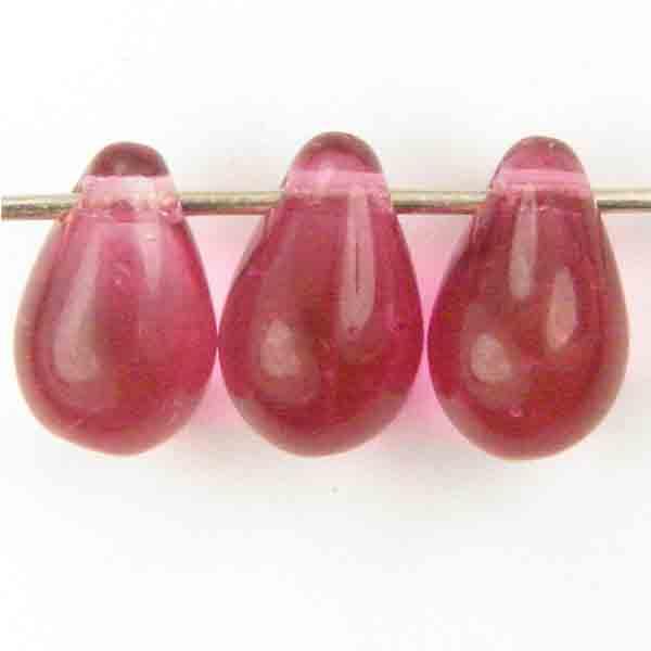 Rose Transparent 9x6MM Tear Drop