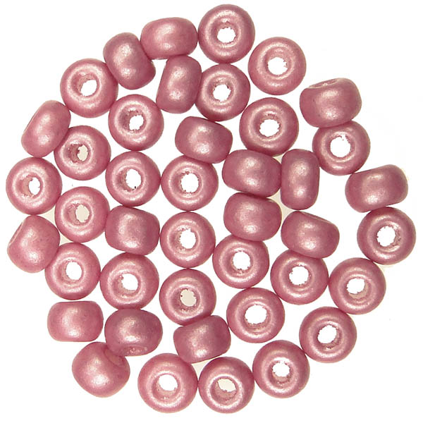 Rosy Mauve Matte Pearl 6/0 Seed Bead