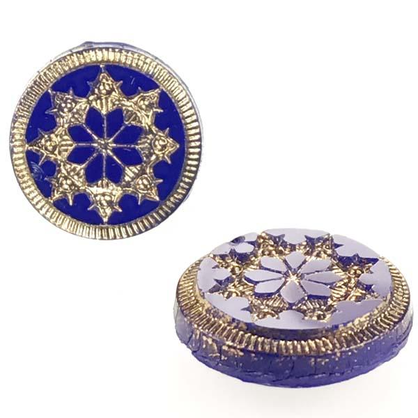 Roya Bluel with Gold Snowflake 9MM