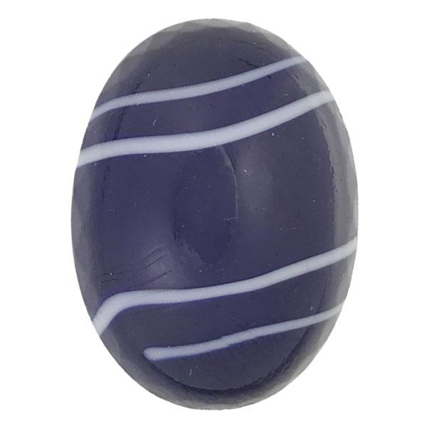 Royal Blue Striped 25X18MM Cabochon