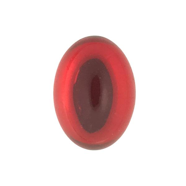 Ruby 10x8MM Foiled Back Cabochon