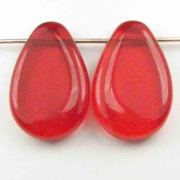 Ruby 12X18MM Dog Ear Dagger Pendant