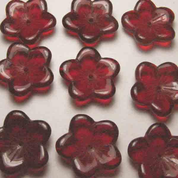 Ruby 16MM Flower Blossom