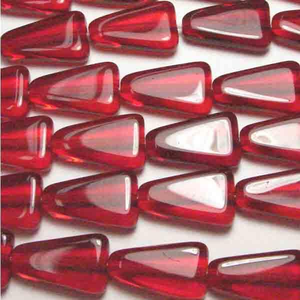 Ruby 16x10MM Triangle Bead