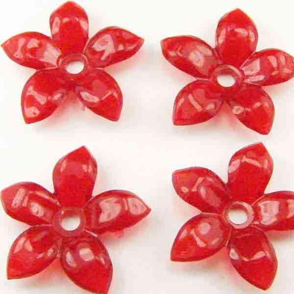 Ruby 17MM Acrylic Flower Blossom
