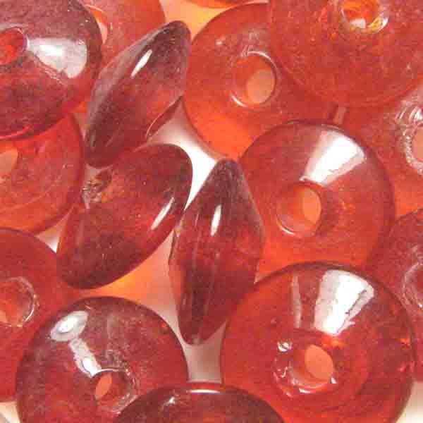 Ruby 17X7mm Large Hole Rondelle