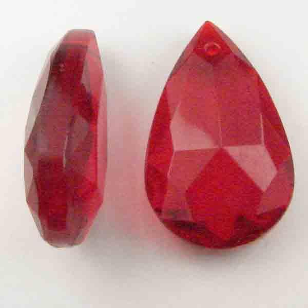 Ruby 22X12MM Vintage Faceted Tear