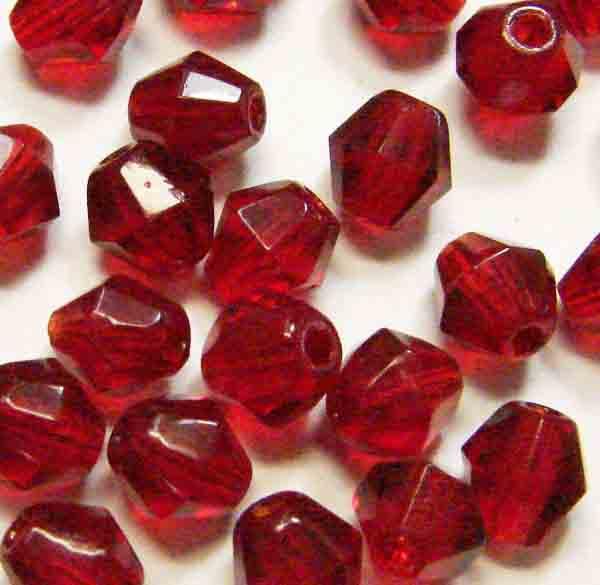 Ruby 5MM Fire Polish Bicone