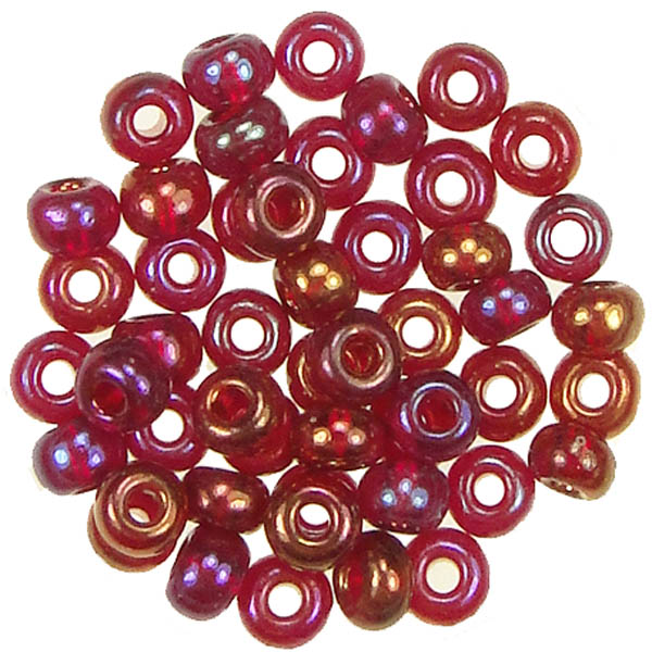Ruby AB 6/0 Seed Bead