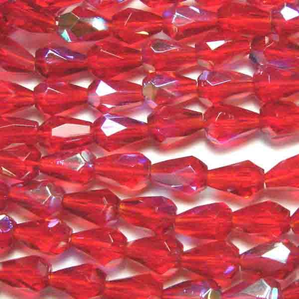 Ruby AB 7X5MM Fire Polish Tear