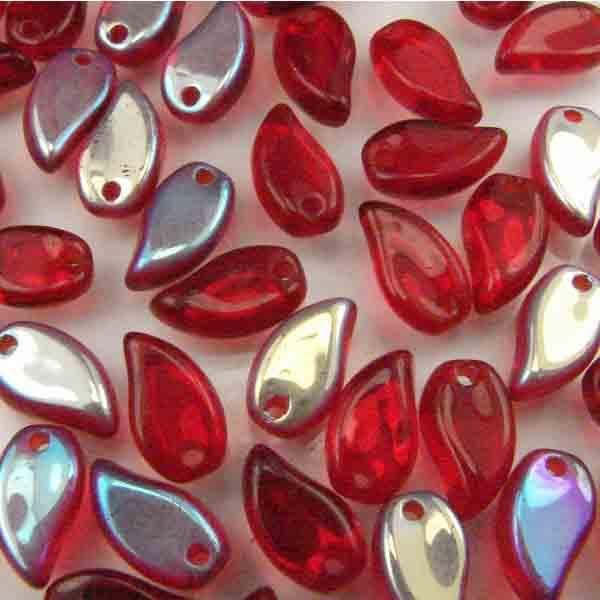 Ruby Ab 9X5MM Curled Leaf